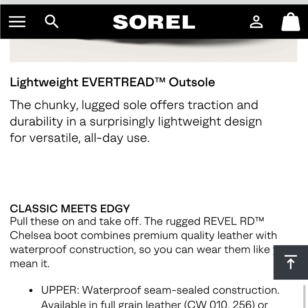 NWT Sorel Women’s Brown Leather Boots - Revel Road Waterproof Chelsea Boot - Picture 16 of 16